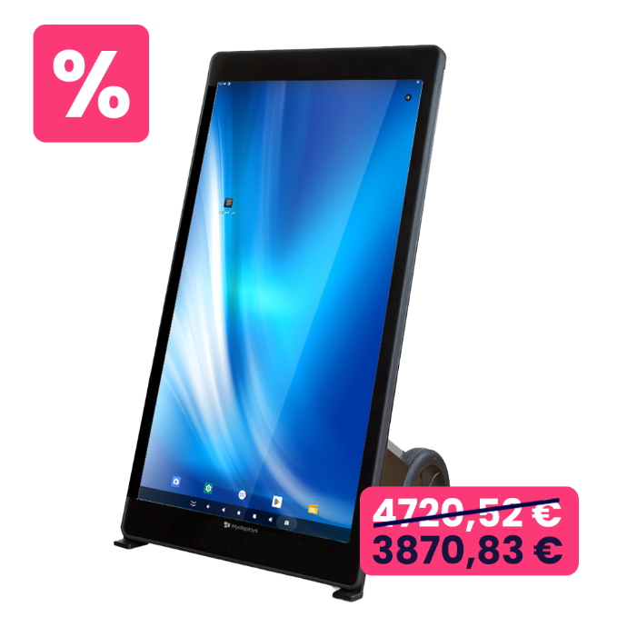 Digitaler Gehwegaufsteller