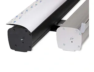 Rollup Kassette Budget von Mydisplays.net im Detail für stabile Werbung