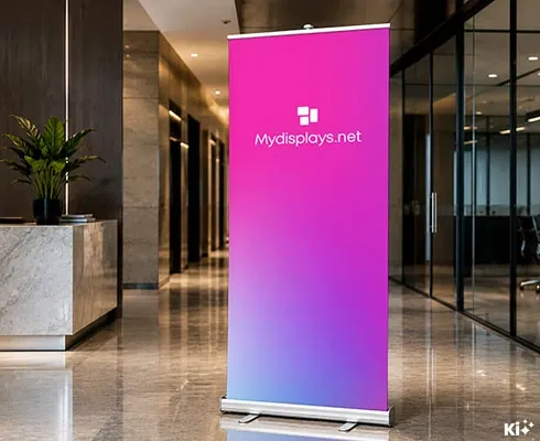 Rollup Budget im Einsatz - Hotel Lobby