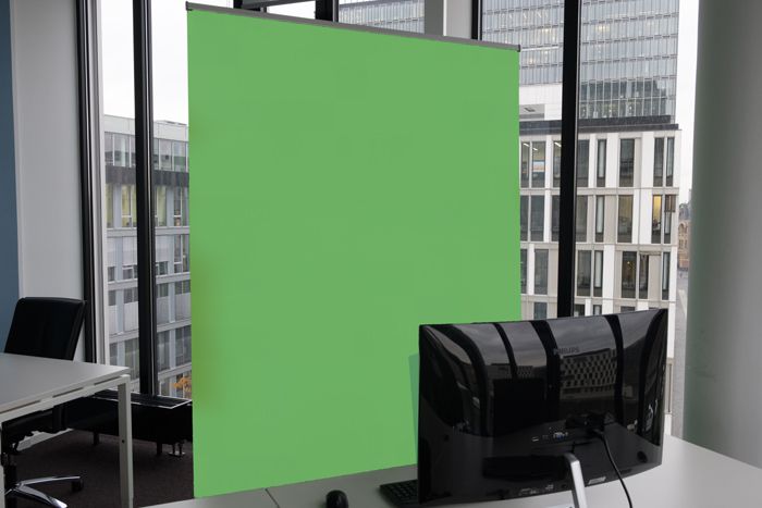 Greenscreen-Rollup - Ideal als Hintergrund für Videokonferenzen