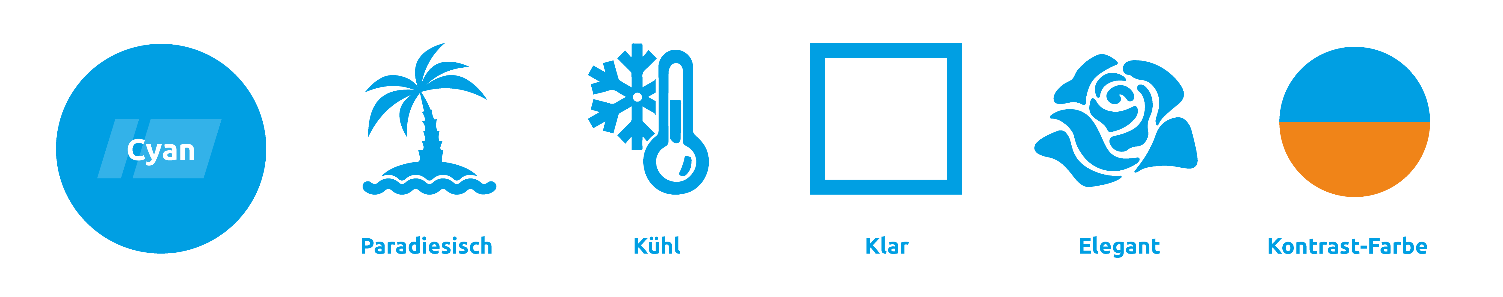 Farblehre - wie wirkt Cyan?