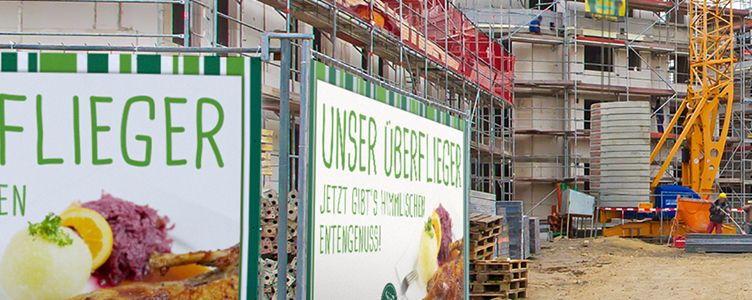 Bauzaunbanner selbst gestaltet und günstig bedrucken