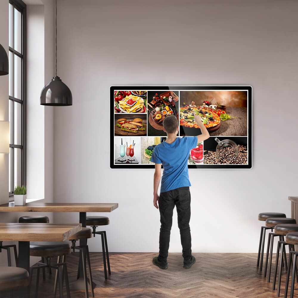 Unser Wanddisplay mit Touch kann auch im Meetingraum eingesetzt werden