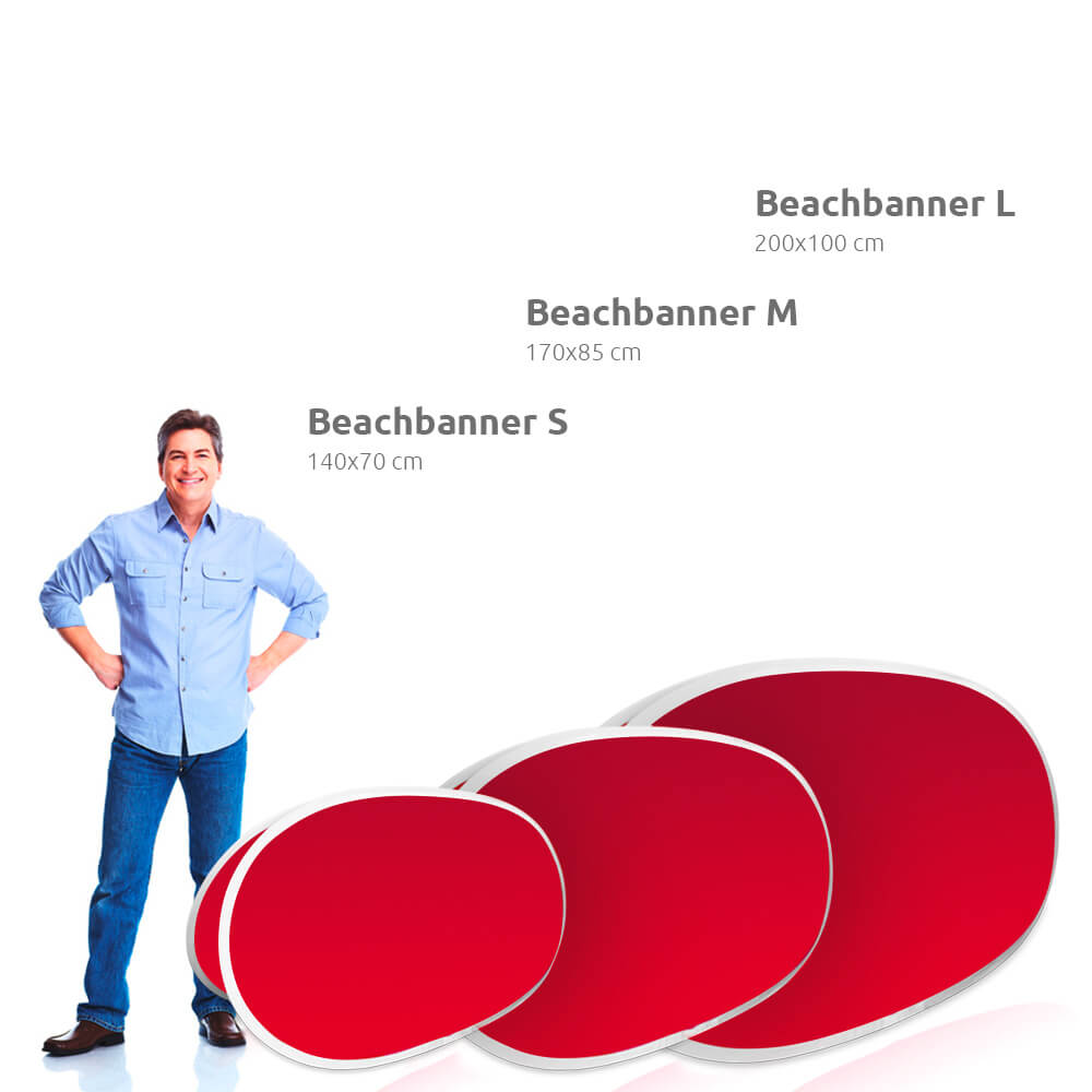 Größenverhältnis des Beachbanners