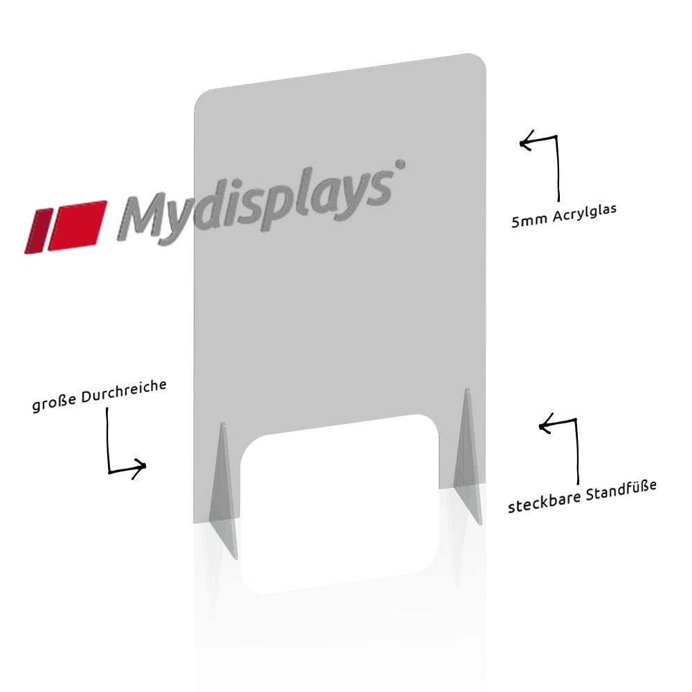 Kassenschutz aus Acrylglas - Merkmale