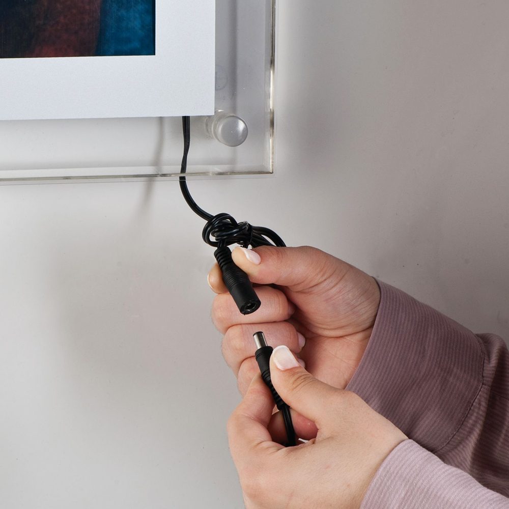 Acrylglas-Leuchtdisplays - Langes Stromkabel inkludiert