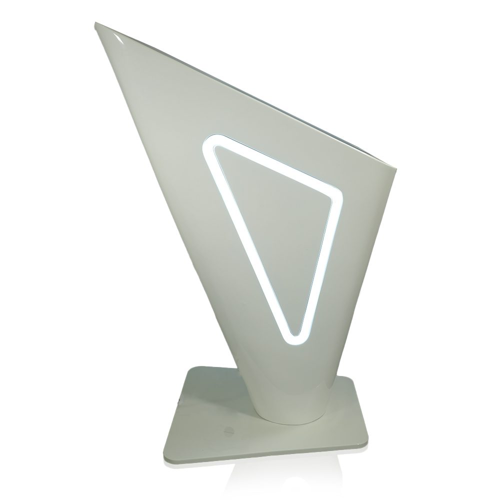 Digital Signage Terminal Tron Cube - Seitenansicht mit Lichtleiste