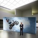 Andwendungsbeispiel vom Textilfaltdisplay XL gerade