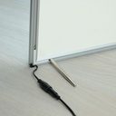 LED-Posterrahmen Slim - Chromhalter und Netzkabel