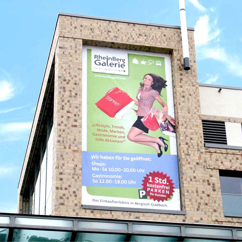 Werbebanner PVC möglicher Anwendungsbereich