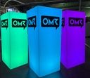 LED Stehtische mit Logo gebrandet