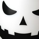 LED Sitzhocker rund Halloween - Detail Folie