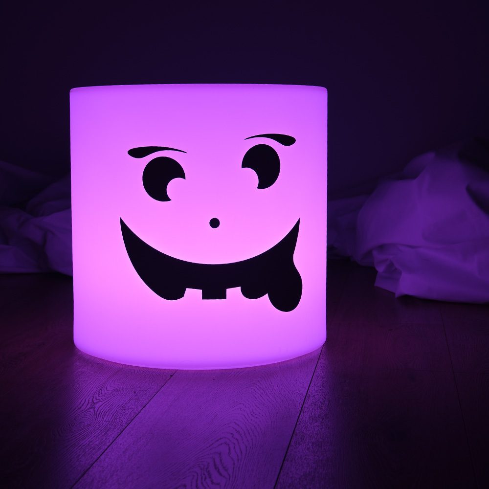 LED Sitzhocker rund Halloween - 16 verschiedene Farben