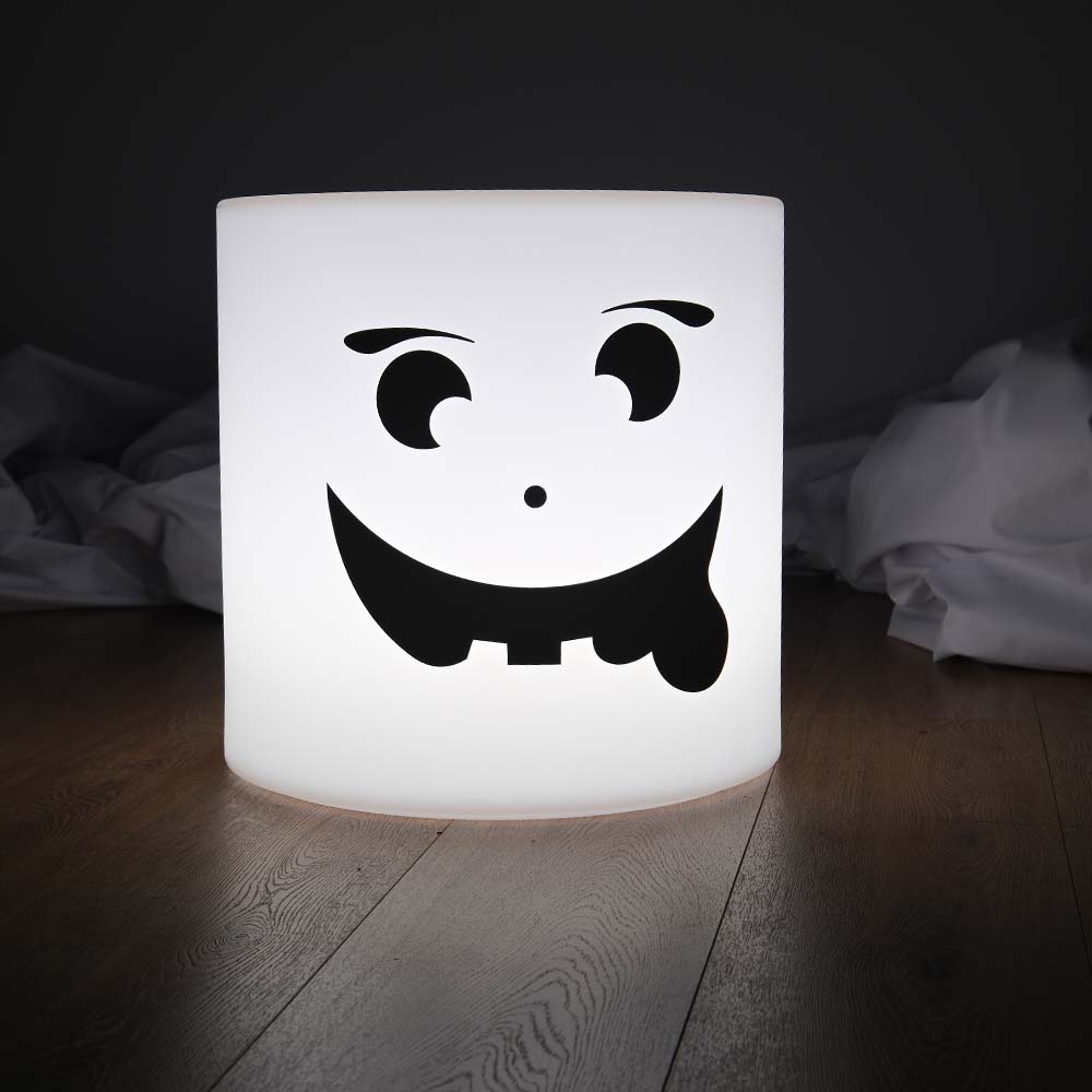 LED Sitzhocker rund Halloween - mit Dimmerfunktion