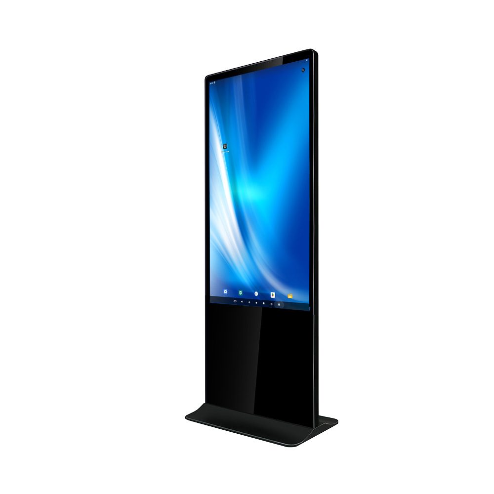 Digital Signage Stele Touch Android in schwarz