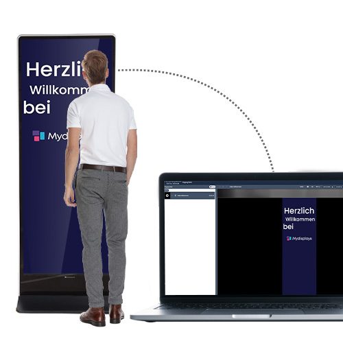 bequeme Steuerung der Inhalte auf digitale Werbedisplays