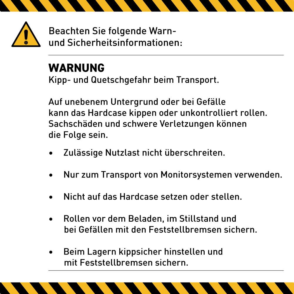 Hardcase - Sicherheitshinweise