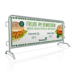 [MYD50350] Absperrgitterbanner (233 cm x 75 cm, PVC-Plane 510 g/m² B1+M1, Zuschnitt, Ohne, Nähen, W1 Konfektion & Verpacken, Basis Datencheck, gratis (grundlegende Druckdatenkontrolle))