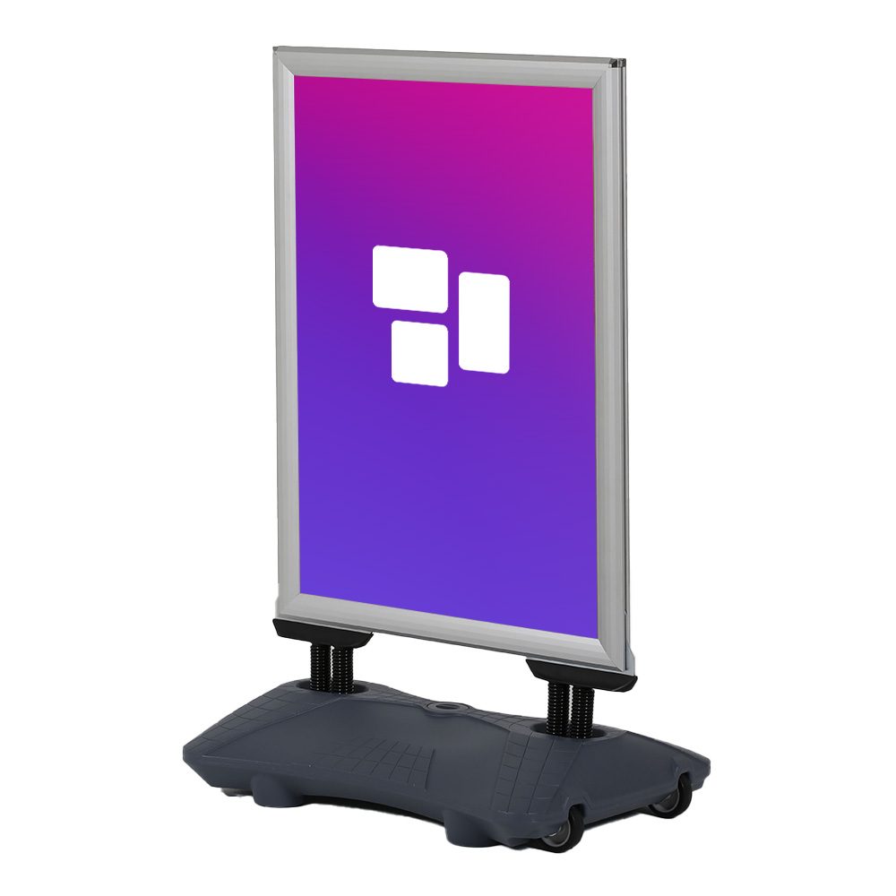 [myd77312] Gehwegaufsteller WindPro Plus (DIN A1 - Schwarz)
