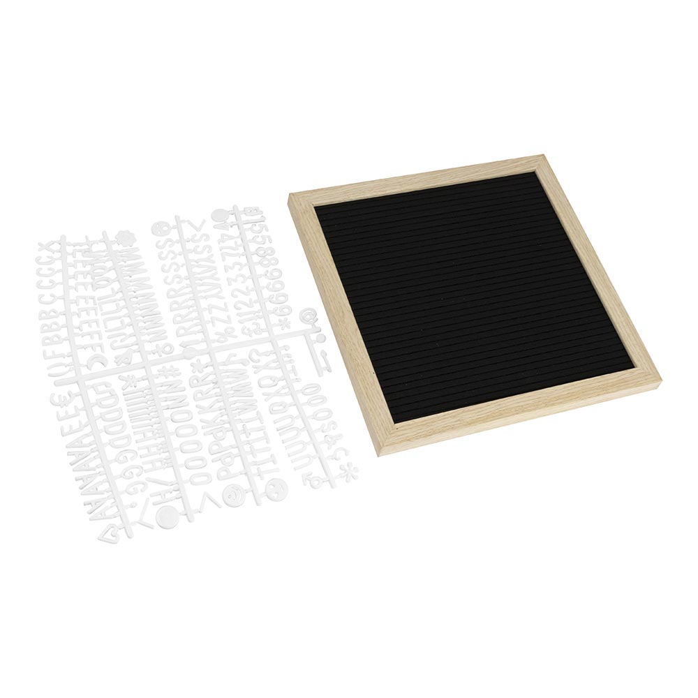 [MYD25614] Letter Board Buchstabentafel (30 x 30 x 2 cm (Standvariante mit Stütze für Tische & Tresen, ca. 0,5 kg))