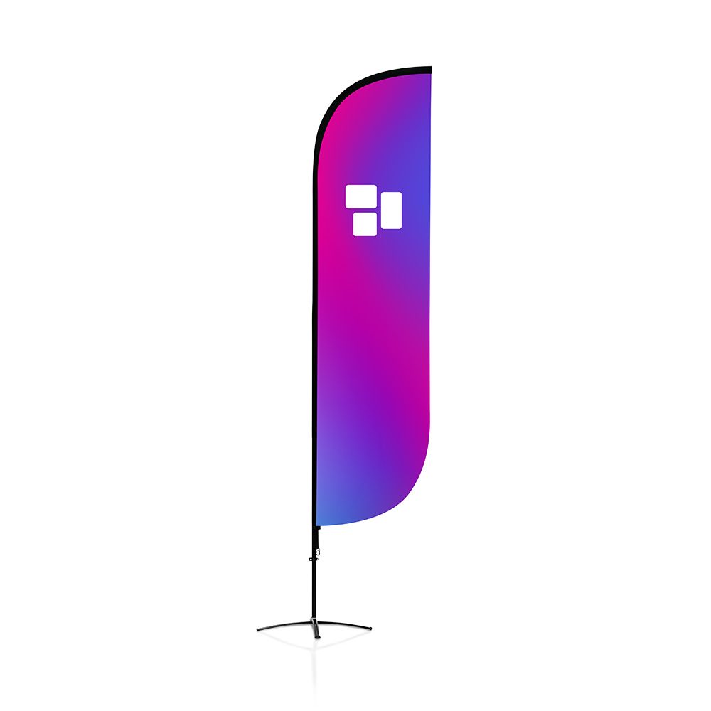 [MYD12250] Beachflag Wave (Blickdichte Füllfolie für beidseitigen Druck, Zuschnitt, Schlauchgewicht für Beachflags, Basis Datencheck, gratis (grundlegende Druckdatenkontrolle))
