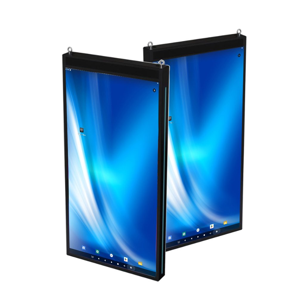 [MYD39290] Digitales Schaufenster Display doppelseitig (43" Zoll / Schwarz / 57,8 x 104,5 x 8,8 cm (BxHxT))