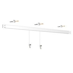 [MYD6355] Bilderschiene Click Rail (200 cm, 8,5 mm, Weiß, 2x Perlon Twister 200 cm / 2 mm, Click & Connect, Ohne Endkappen, 4 kg - 2x)