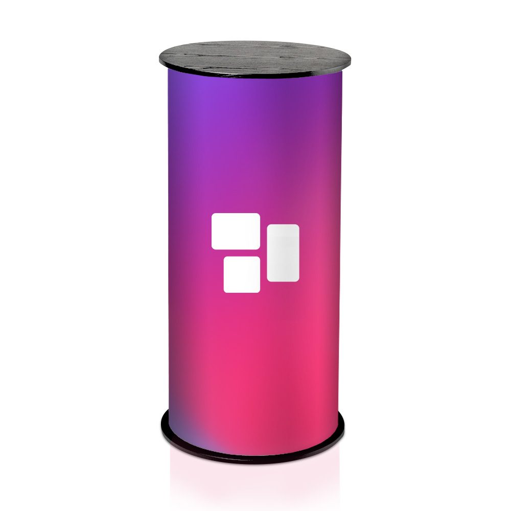 [myd16455] Messetheke rund (341 cm x 224, Kostenloses UV LED Härtungsverfahren, Zuschnitt, Basis Datencheck, gratis (grundlegende Druckdatenkontrolle))