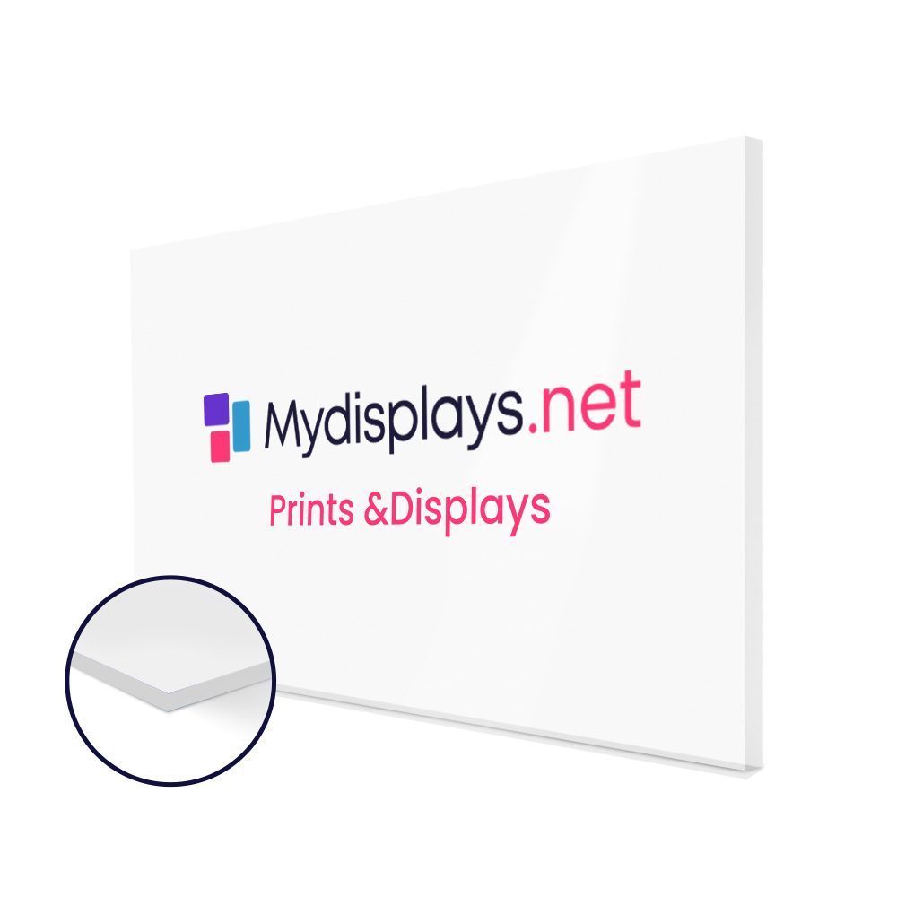 [myd52030] ​Firmenschild (3 mm Hartschaum, weiß, Rechteckig (Platte), Ohne, Konfektion & Verpacken (Platte), Basis Datencheck, gratis (grundlegende Druckdatenkontrolle))