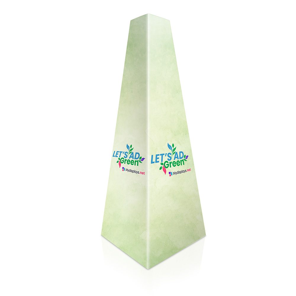 Pappaufsteller Pyramide (Wellpappe, Zuschnitt (Platte), Konfektion & Verpacken (Platte), Basis Datencheck, gratis (grundlegende Druckdatenkontrolle))