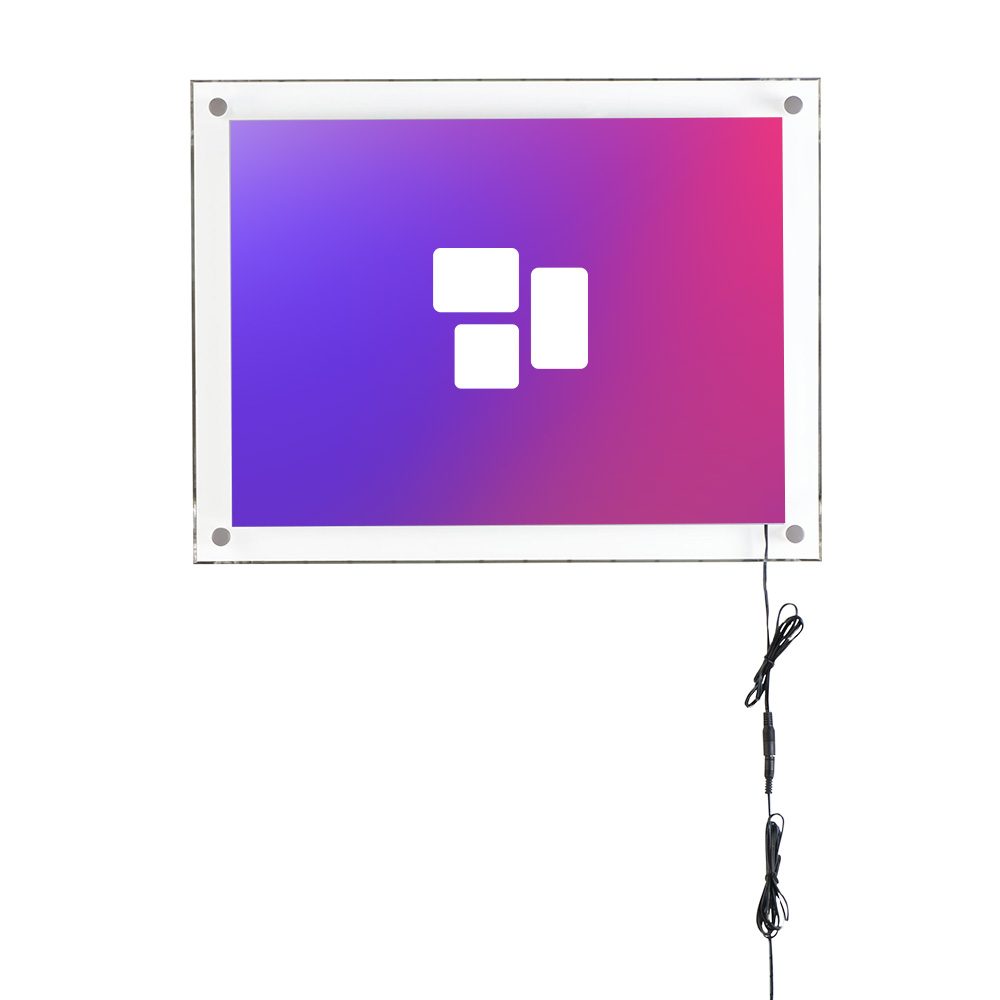 Acrylglas-Leuchtdisplay (Rechteckig (Rolle), W1 Konfektion & Verpacken, Basis Datencheck, gratis (grundlegende Druckdatenkontrolle))