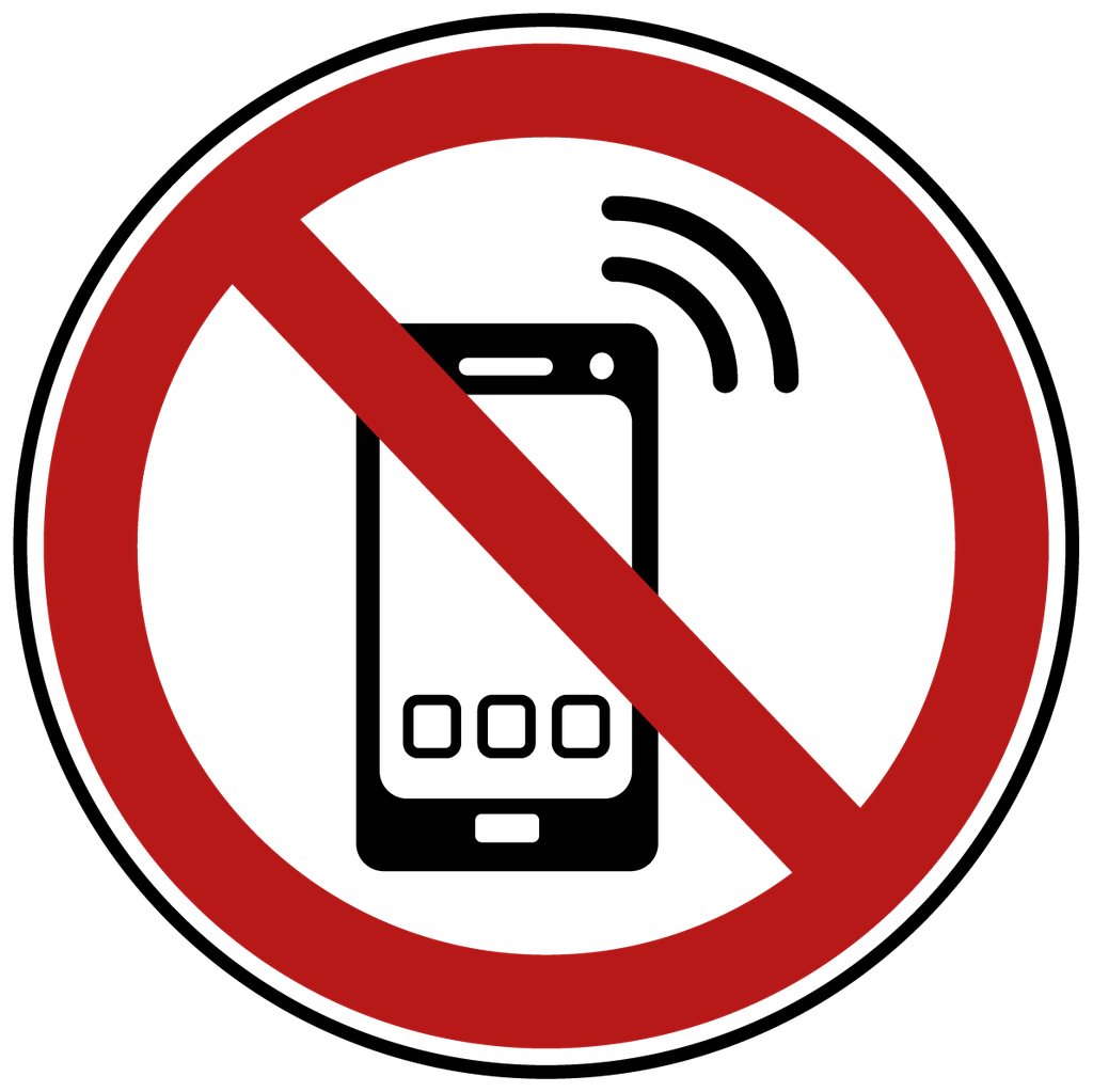 [MYD91021] Mobilfunk verboten Schild (Selbstklebe-Folie, 3 mm Alu-Verbundplatte, weiß, Bohrungen mit min. 0.9 cm Ø, Zuschnitt (Platte), Konfektion & Verpacken (Platte))