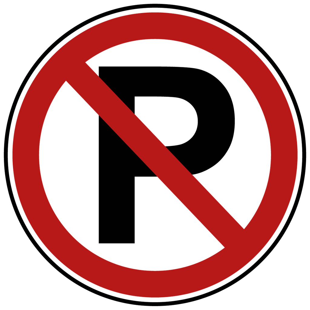 [myd91024] Parken verboten Schild (Selbstklebe-Folie, 3 mm Alu-Verbundplatte, weiß, Bohrungen mit min. 0.9 cm Ø, Zuschnitt (Platte), Konfektion & Verpacken (Platte))