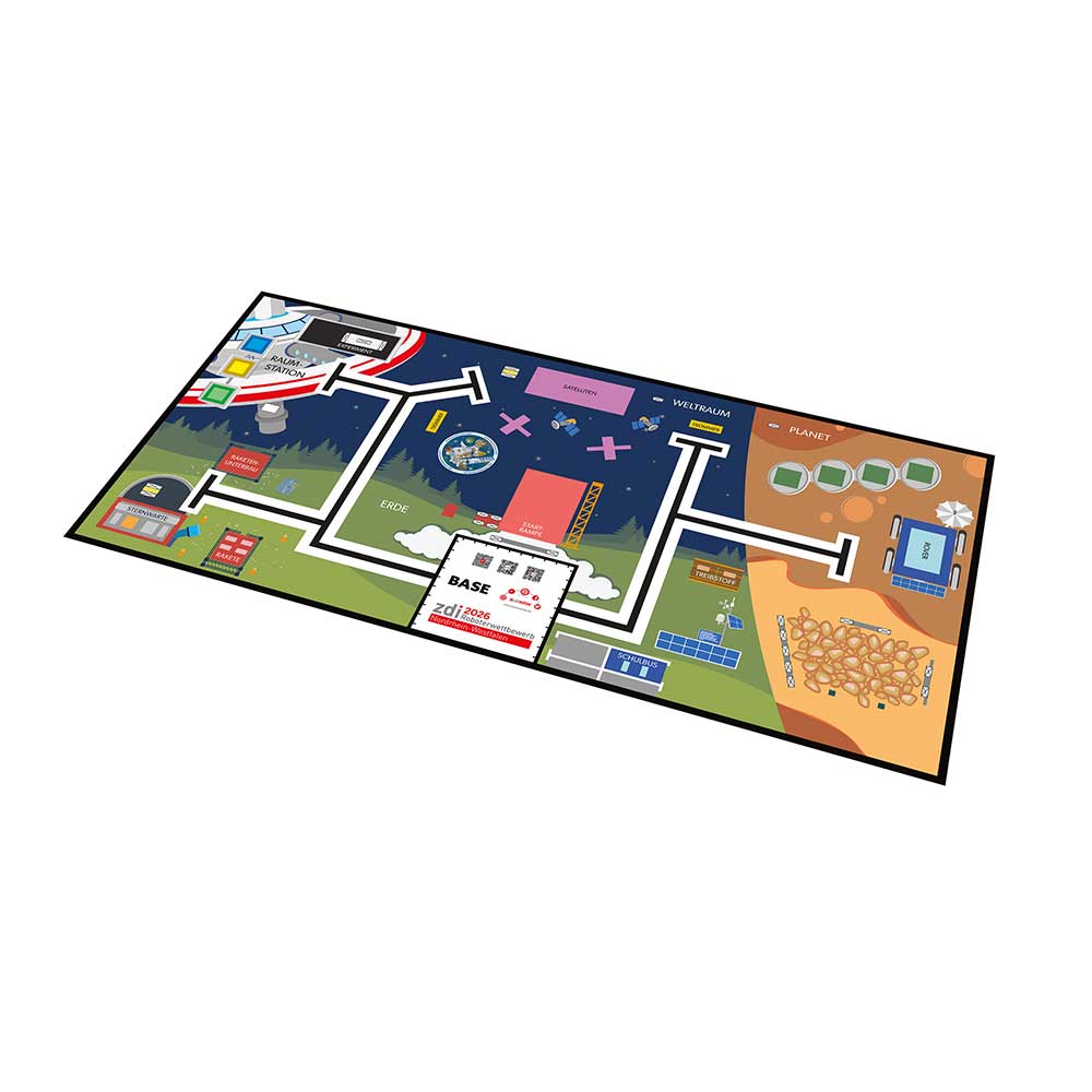 zdi-Roboterwettbewerb Spielfeld 2026 (PVC-Plane, Rechteckig (Rolle), W1 Konfektion & Verpacken)