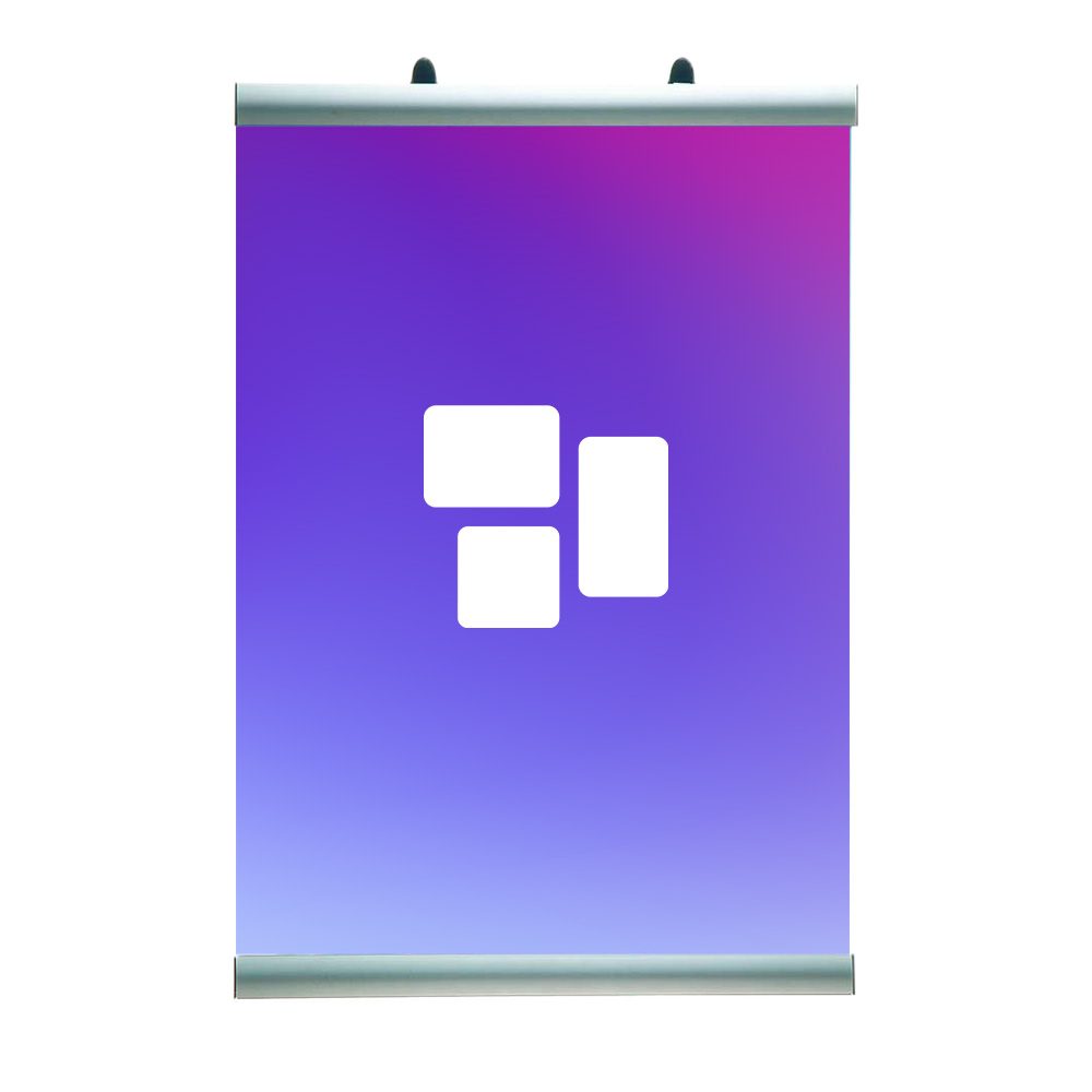 [myd37860] Posterklemmleiste (85 cm Snap, 50 cm, Rollflat‐Film 150g/m², Rechteckig (Rolle), W1 Konfektion & Verpacken, Basis Datencheck, gratis (grundlegende Druckdatenkontrolle))