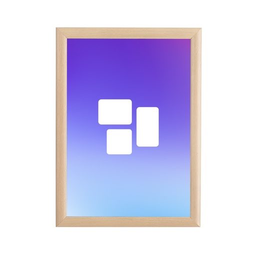 Klapprahmen Holzoptik hell