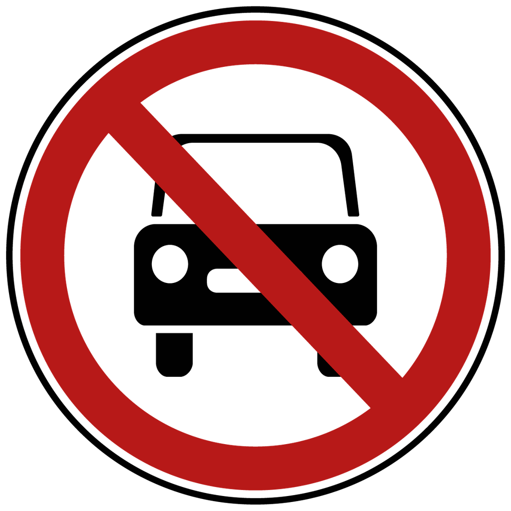 Autos verboten Schild