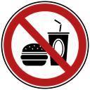 Essen verboten Schild