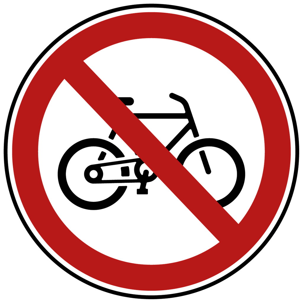 Für Fahrräder verboten Schild