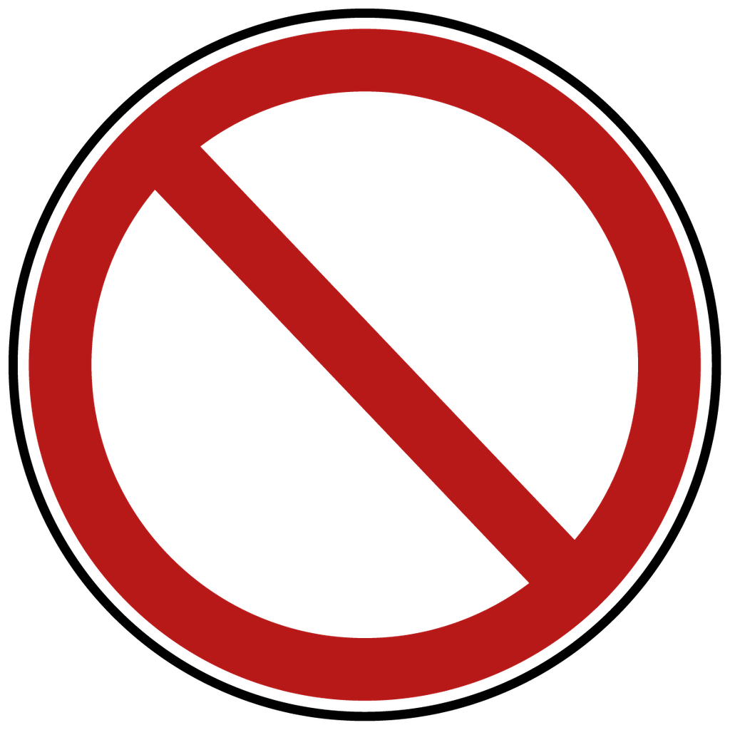Verbot allgemein Schild