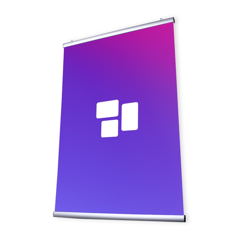 Textilbanner mit Aufhänger